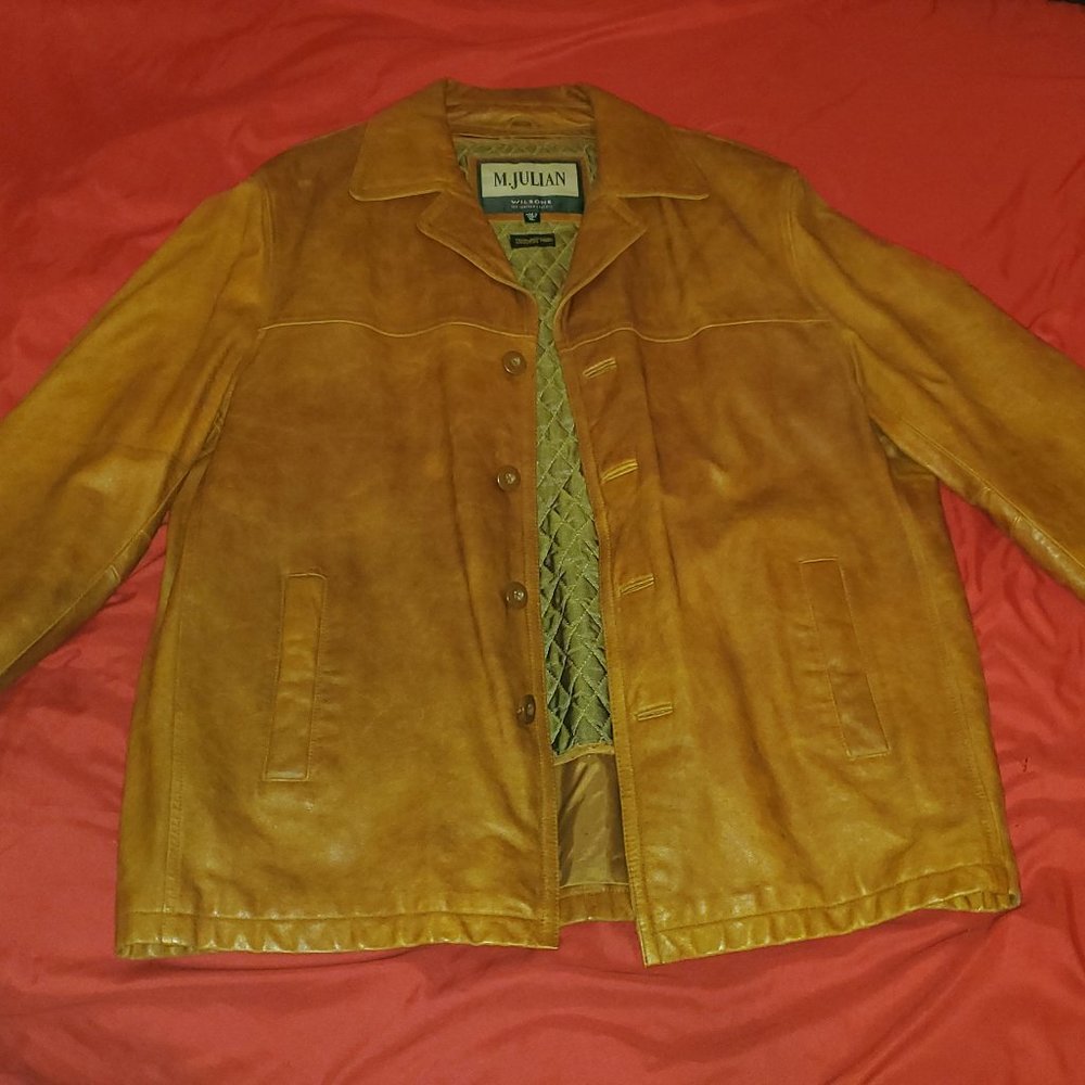 Wilson leather brown coat/jacket